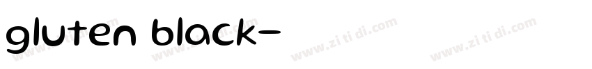 gluten black字体转换